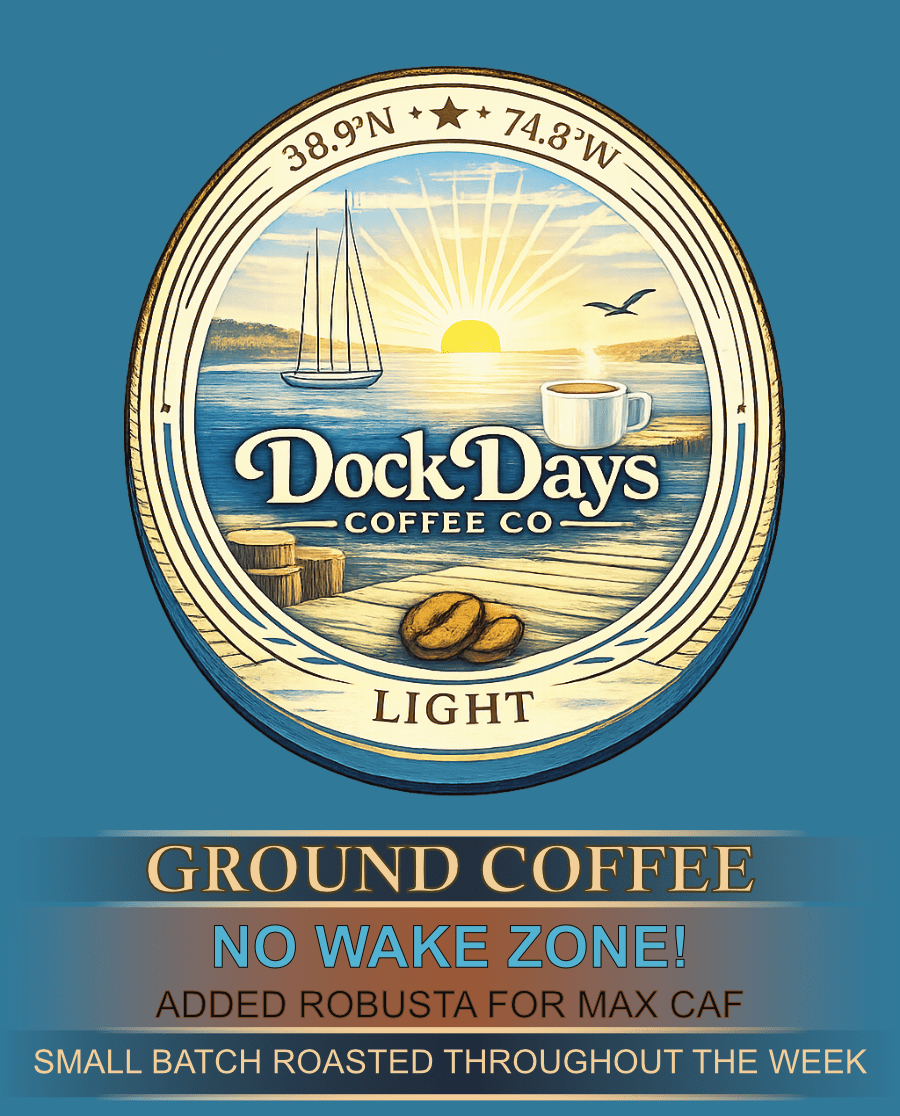 NO WAKE ZONE! - Dock Days Coffee